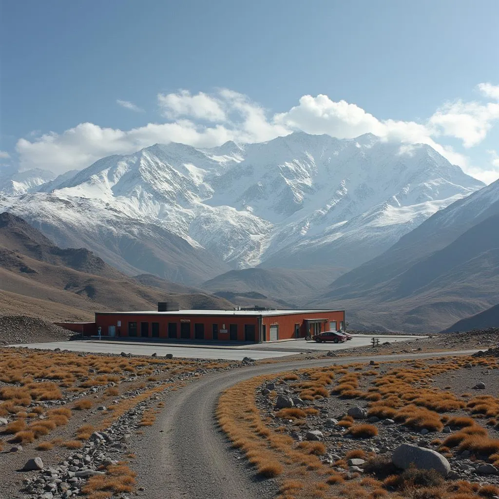 Estación YPF en la Cordillera